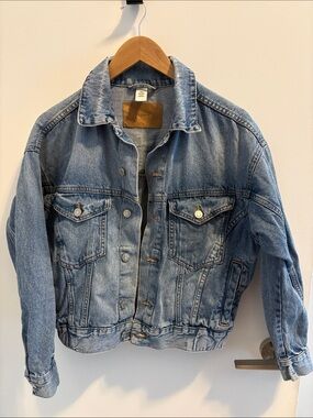 &Denim Light Wash Jean Jacket - Blue